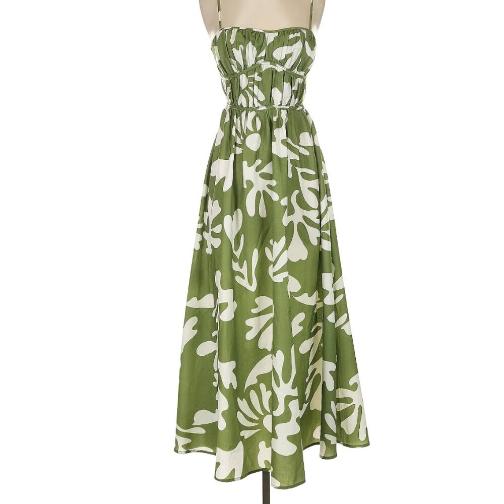 Runaway sleeveless floral midi-dress